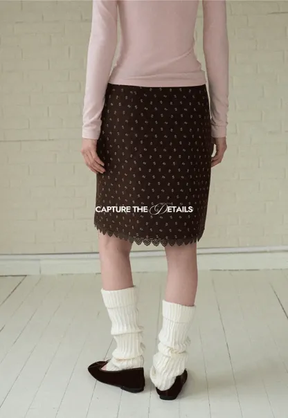 Floral Jacquard Mini Skirt