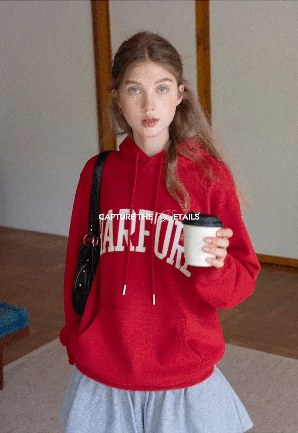 Stylish Hoodie with College Print