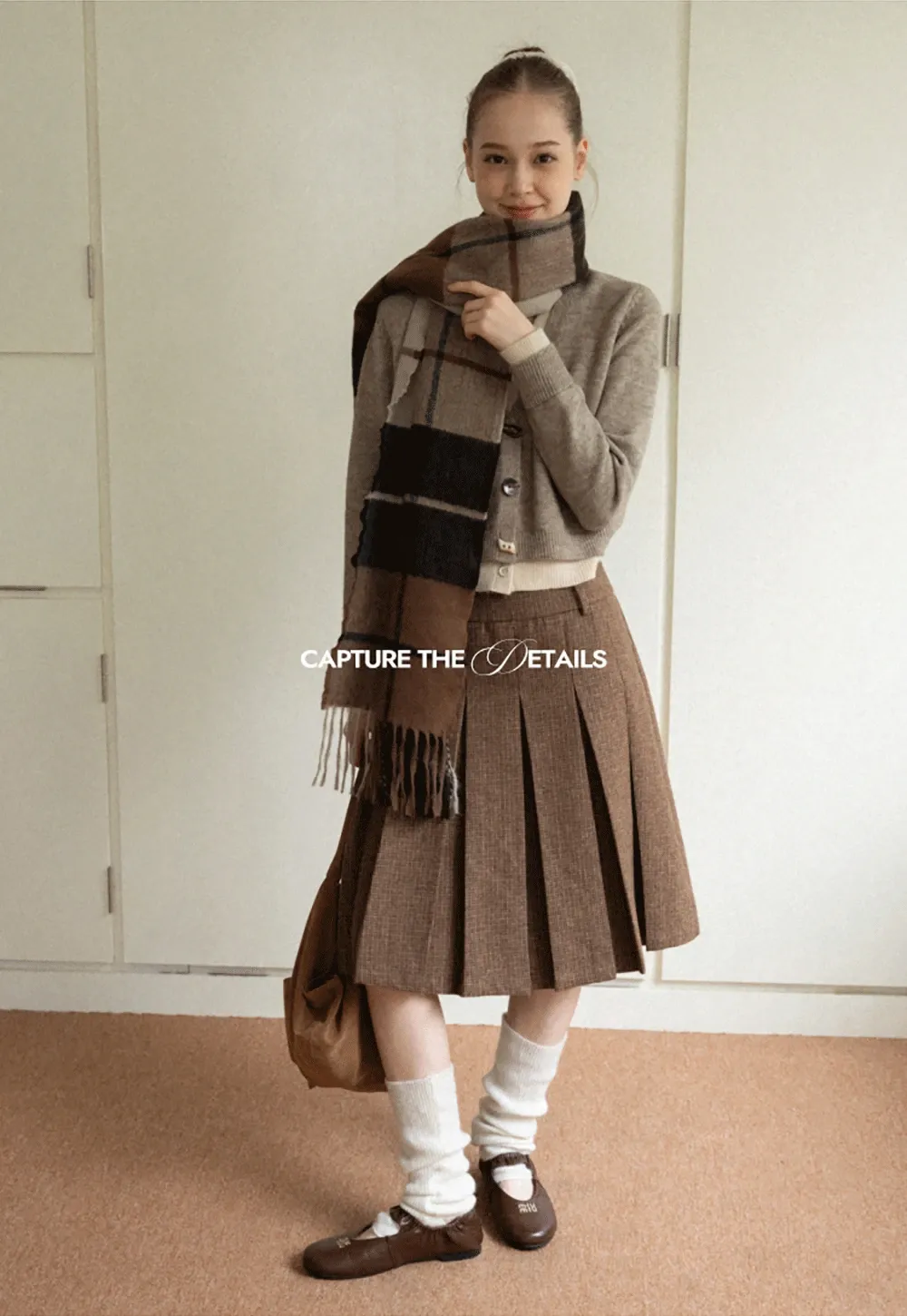 Vintage Plaid Tassel Scarf