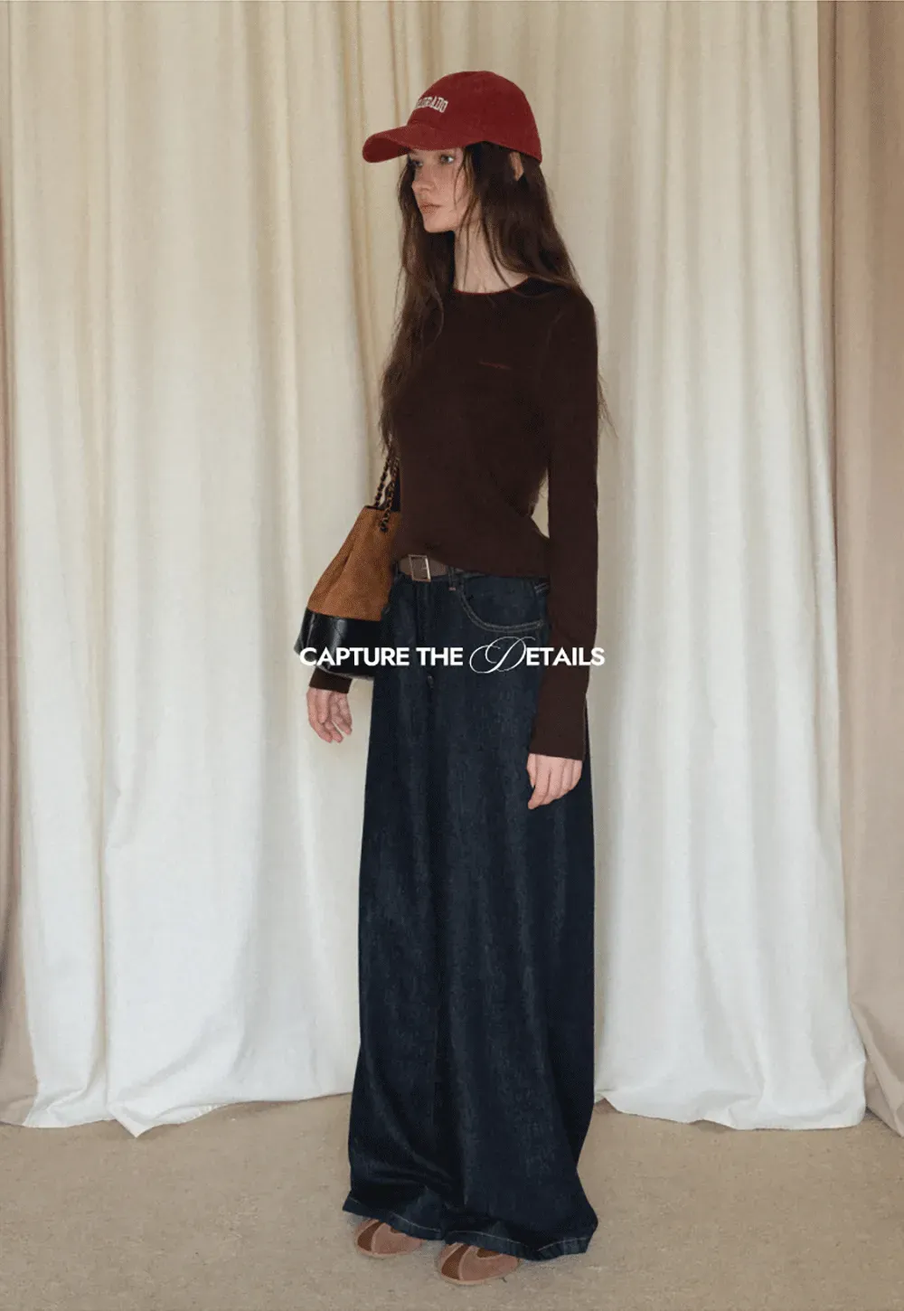 Wide-Leg Dark Wash Jeans