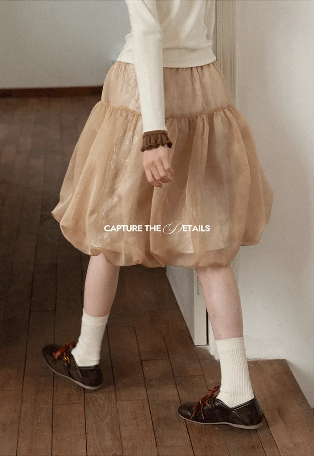 Bubble Hem Organza Skirt