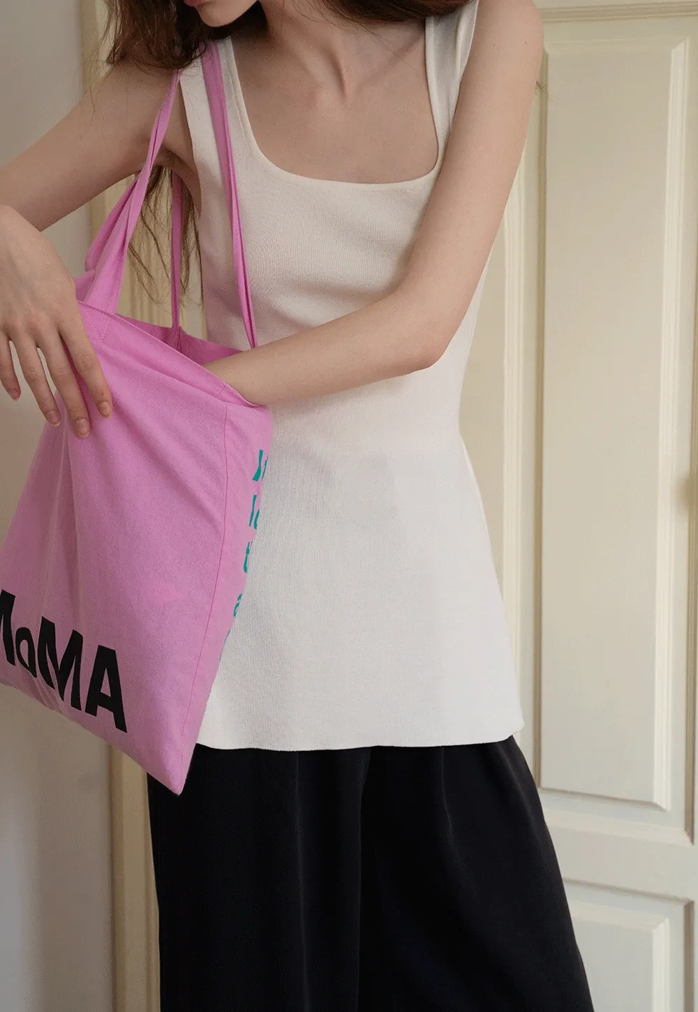 Sleeveless Peplum Square Neck Knit Top
