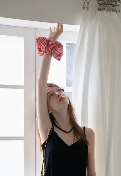 Plaid Aesthetic Scrunchie Hair Tie