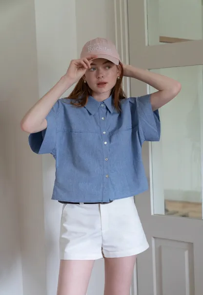 Women’s Denim Button Down Shirt