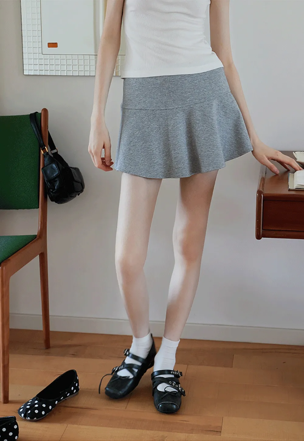 Women’s High Waist Flared Mini Skirt