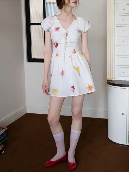 Romantic Floral Mini Dress