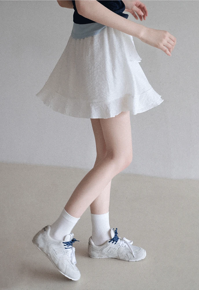 Women’s Asymmetrical Ruffle Mini Skirt