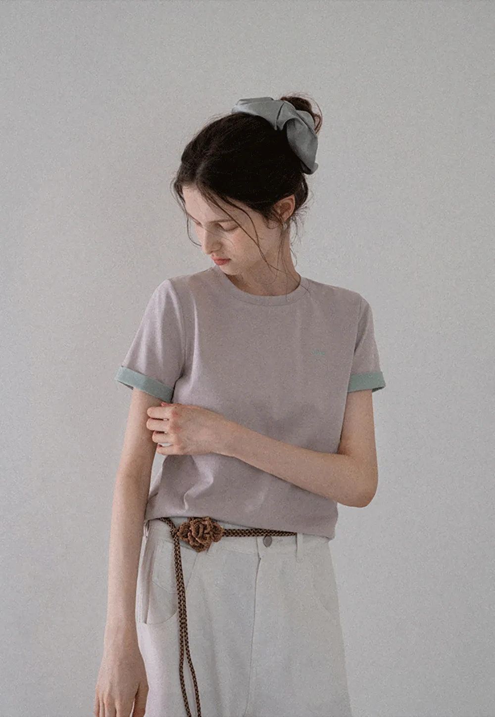 Women's Contrast Trim Crewneck T-Shirt