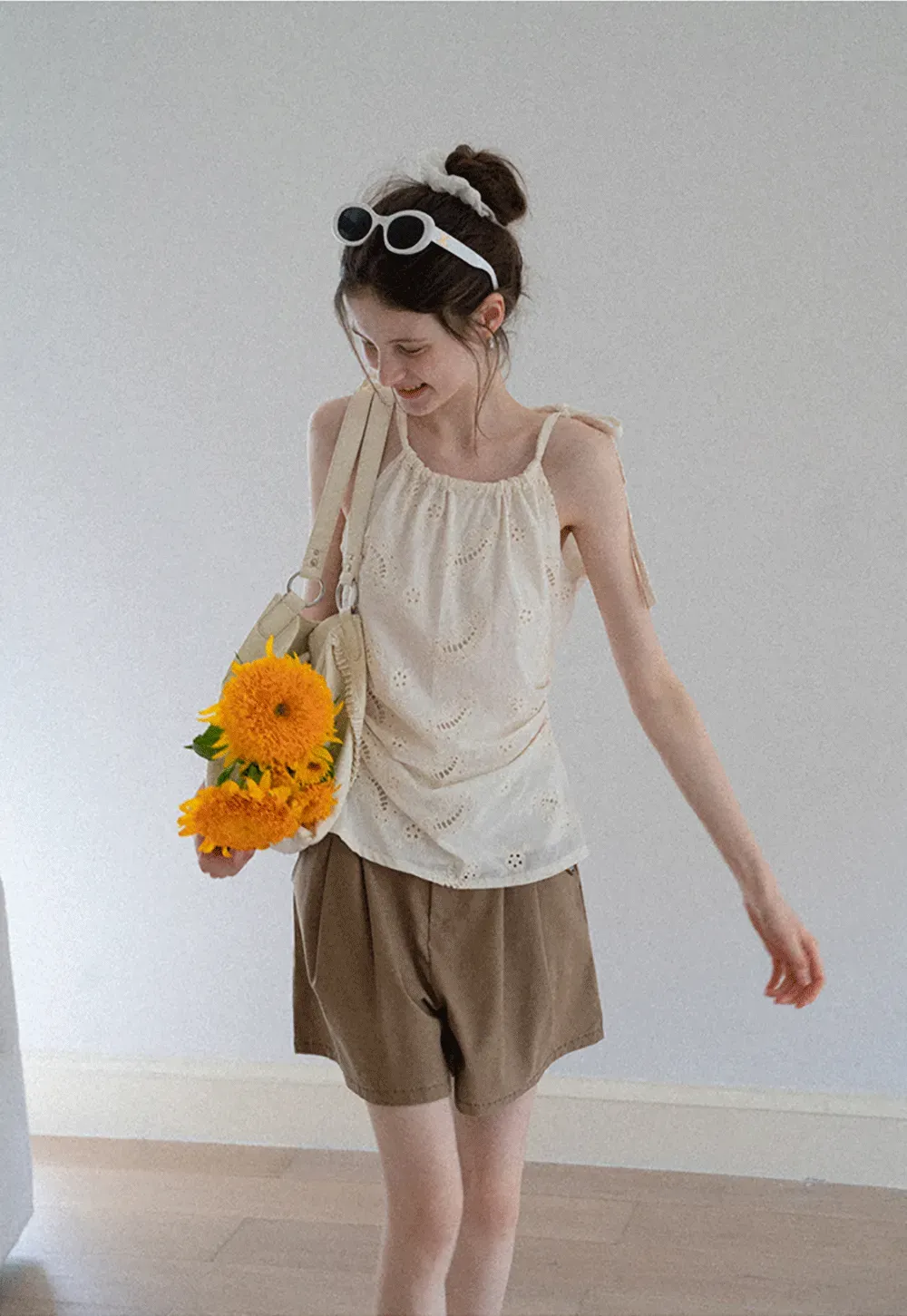 Eyelet Embroidered Cami Top