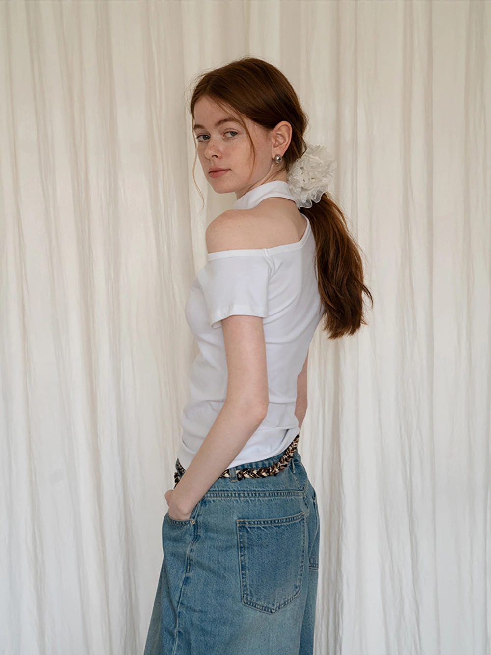 Asymmetrical Neckline Tee
