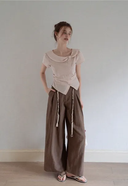 Women’s Peter Pan Collar Button Blouse