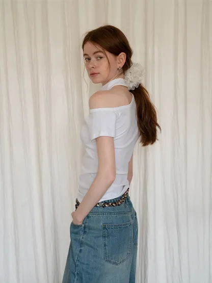 Asymmetrical Neckline Tee