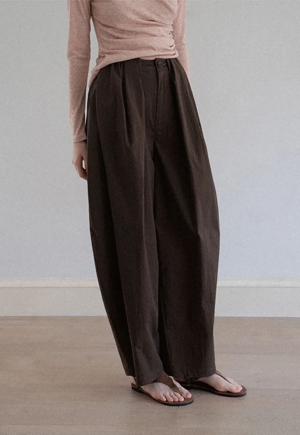 Women's High Waist Pleated Wide Leg Trousers