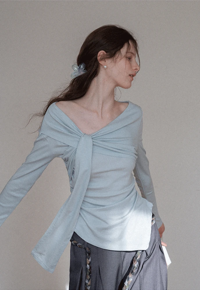 Asymmetric Twist Drape Top