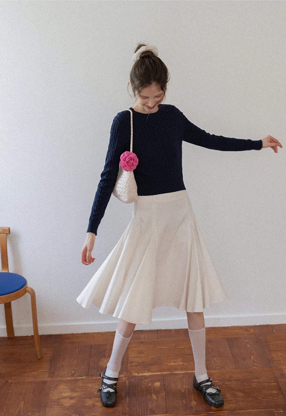 Women's High Waist Flared Skort