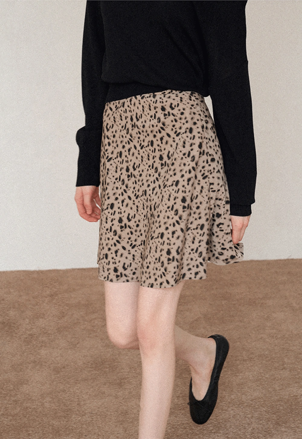 Women's Leopard-Print A-Line Mini Skirt