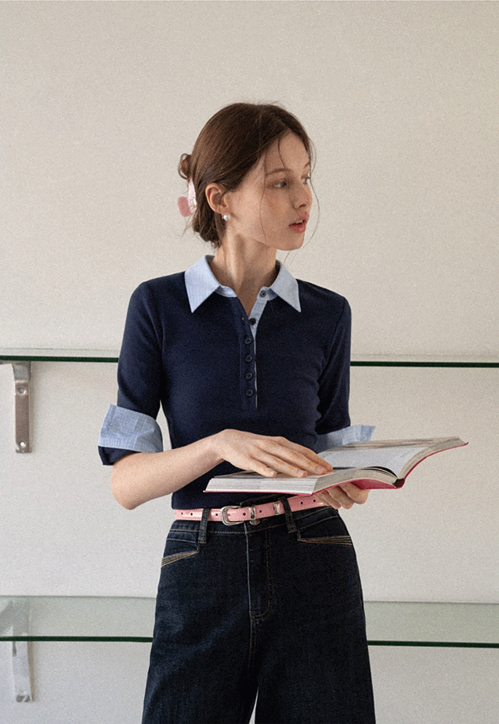 Women's High-Waisted Wide Leg Jeans