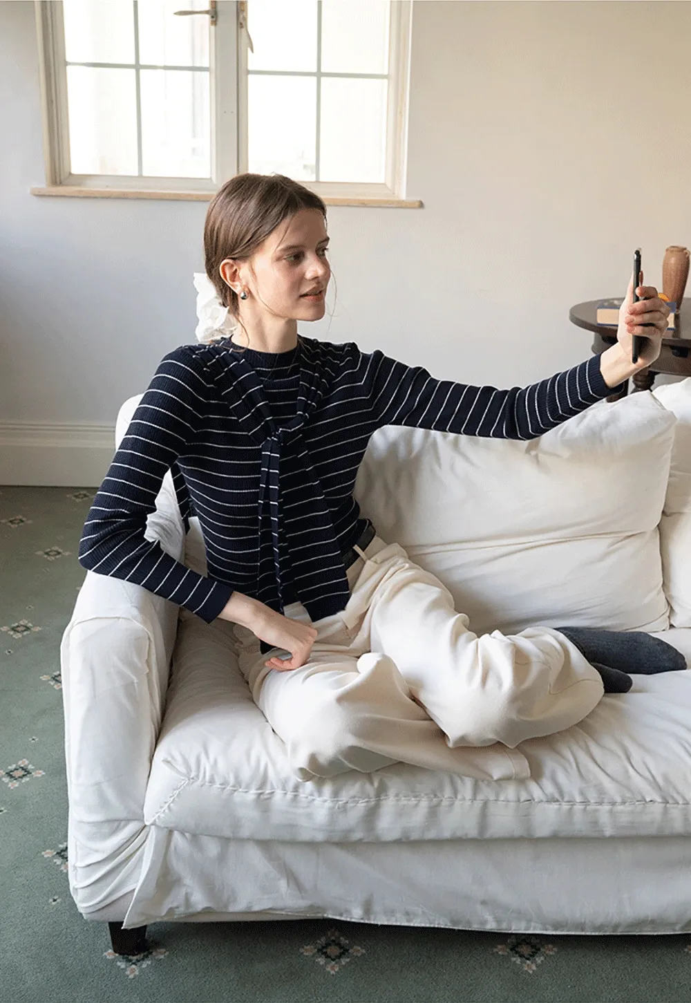 Women’s Off-White Wide Leg Dress Pants