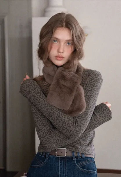 Leopard Print Long Sleeve Top