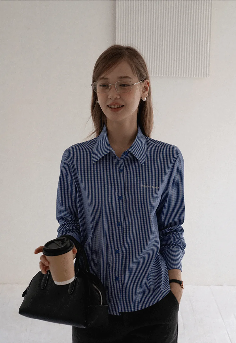 Blue Check Button Up Shirt