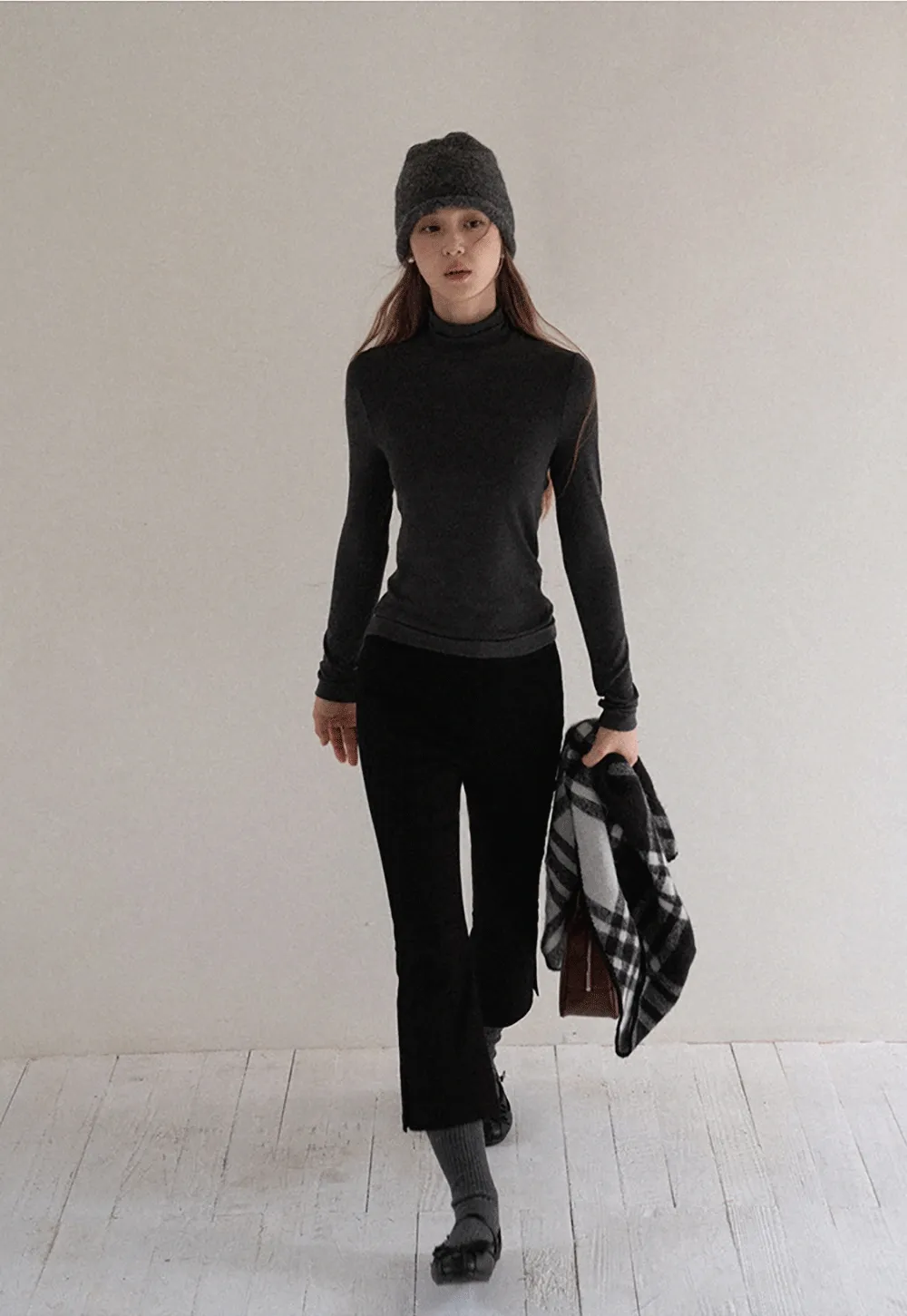 Women High Waist Slim Fit Trousers Minimalist Style