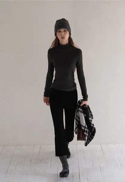 Women High Waist Slim Fit Trousers Minimalist Style