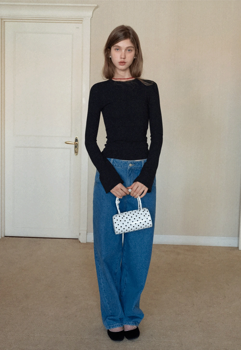 Women Slim Fit Long Sleeve Ribbed Knit Top