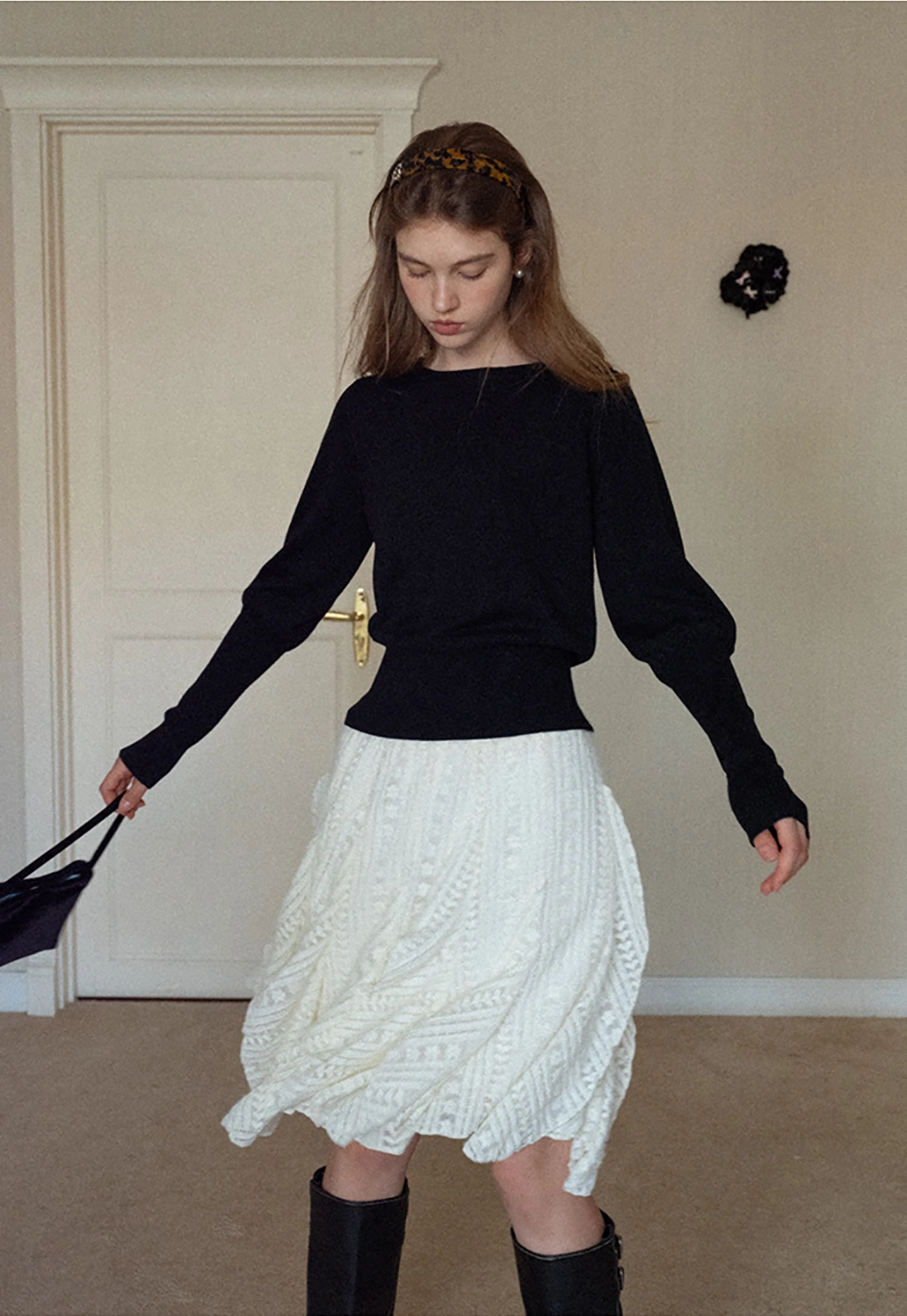 Lace Layered Ruffle Skirt Women Vintage