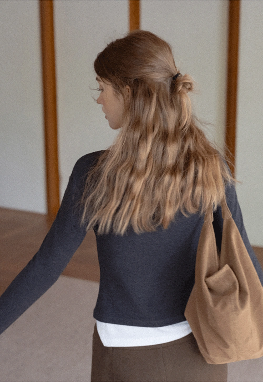 Women Long Sleeve Button Detail Top