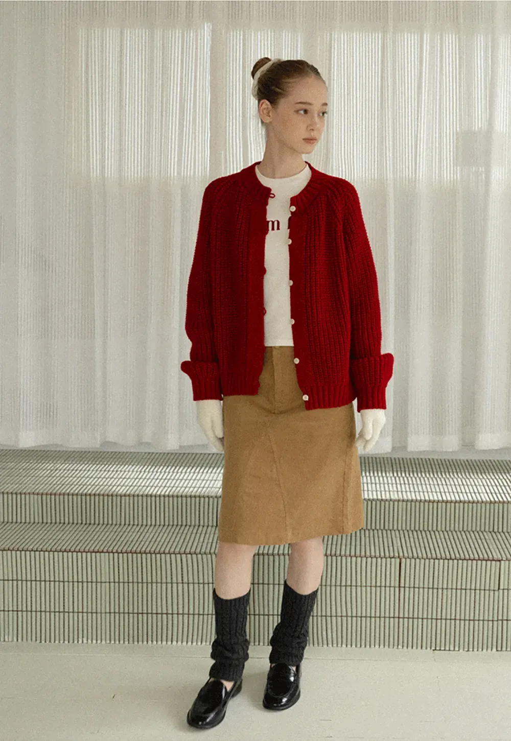 Corduroy A-Line Mini Skirt