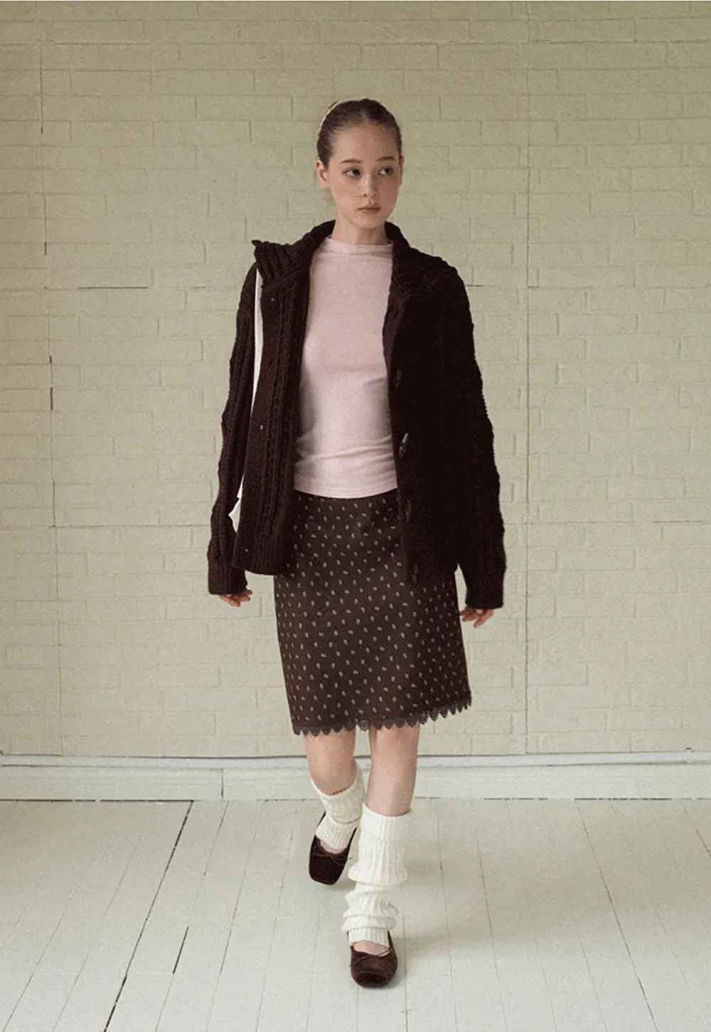 Floral Jacquard Mini Skirt