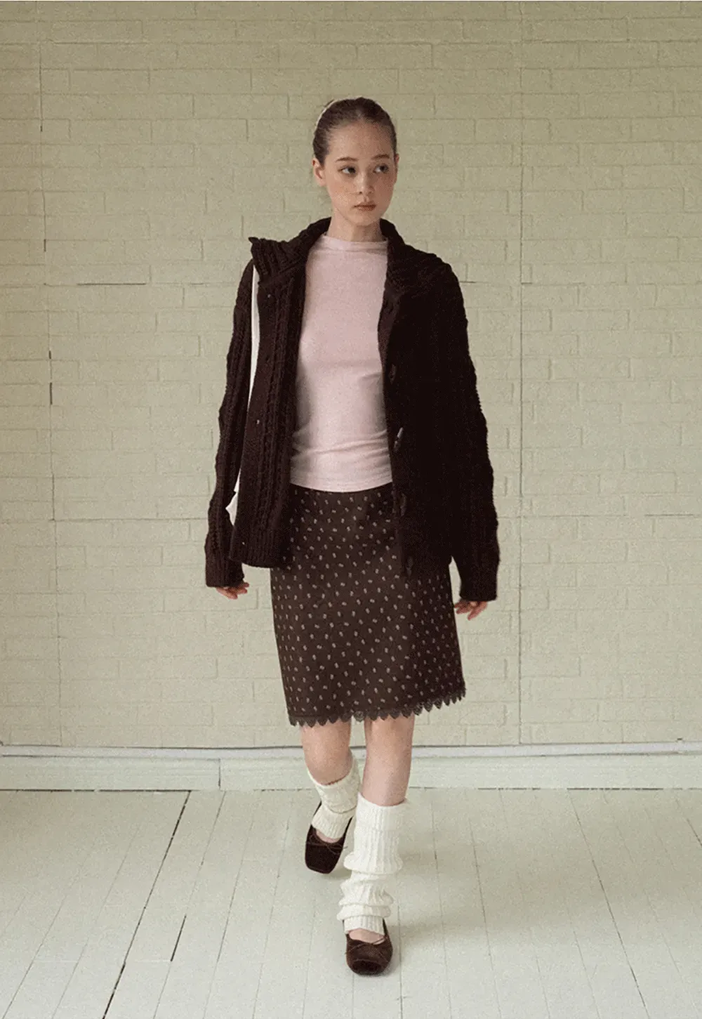 Floral Jacquard Mini Skirt