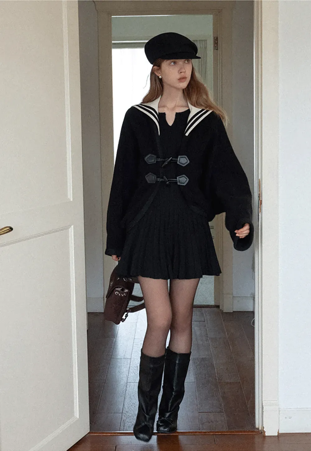 Wool Structured Newsboy Cap