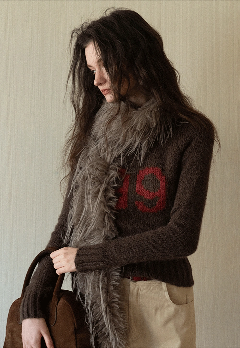 Women Knitted Crew Neck Sweater