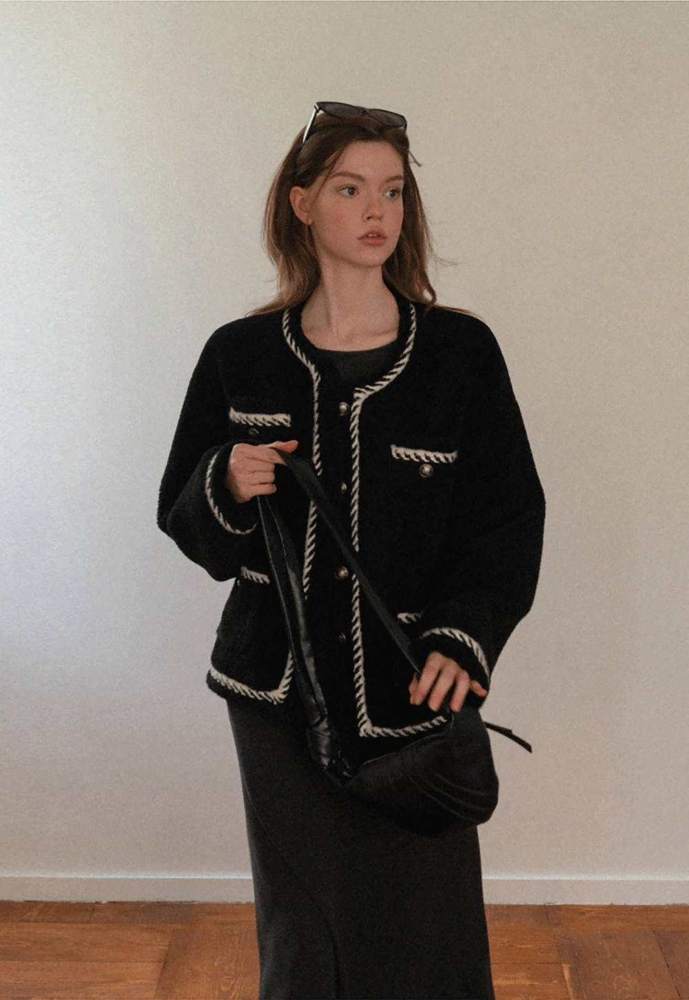 Chanel-Inspired Woven Quilted Short Jacket