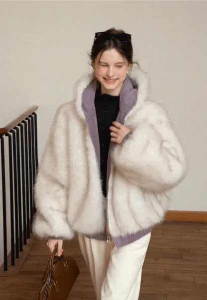Women Double-Sided Fuzzy Coat