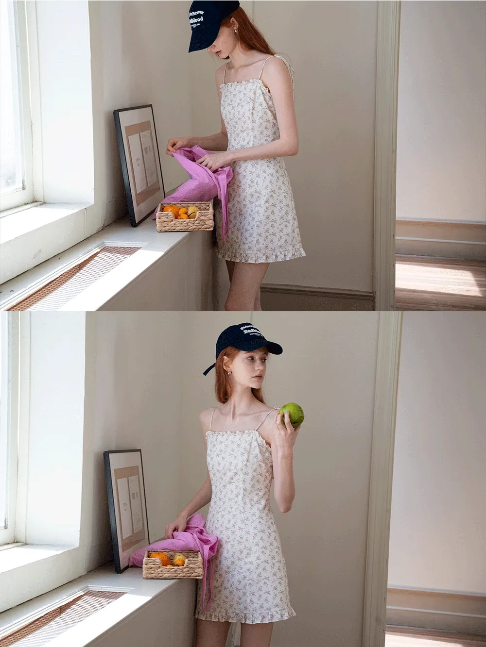 Floral Tie Strap Mini Dress