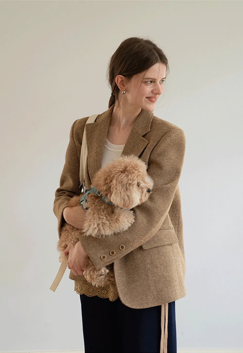 Classic Brown Tweed Blazer