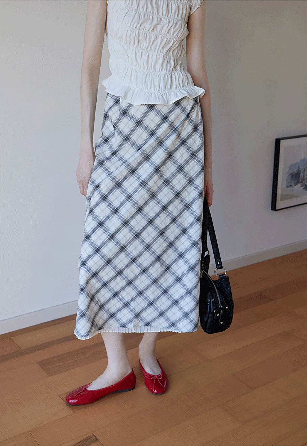 Women’s Plaid A-Line Midi Skirt