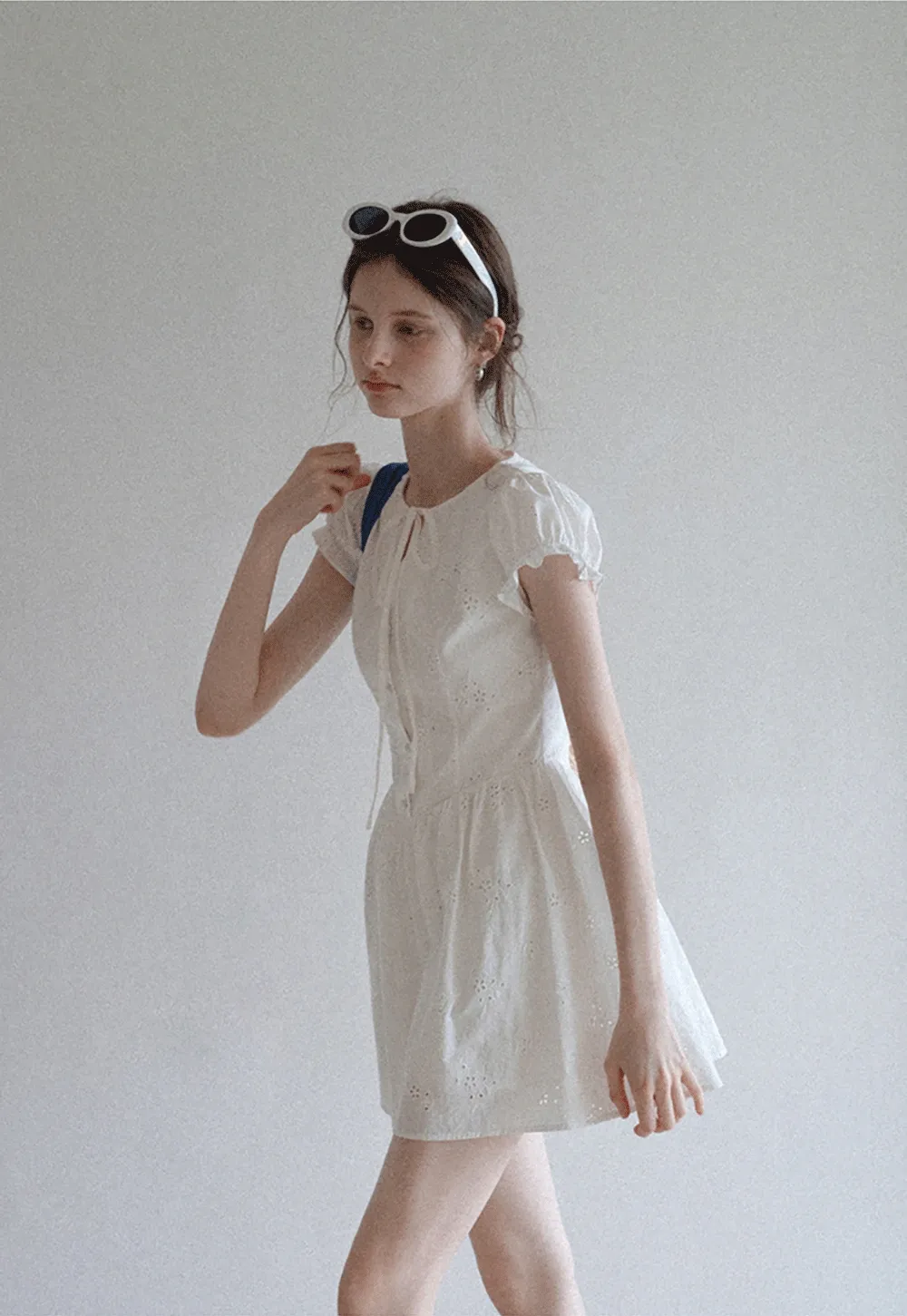 Women’s Sleeveless Eyelet Mini Dress