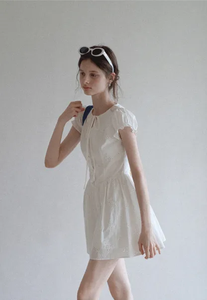 Women’s Sleeveless Eyelet Mini Dress