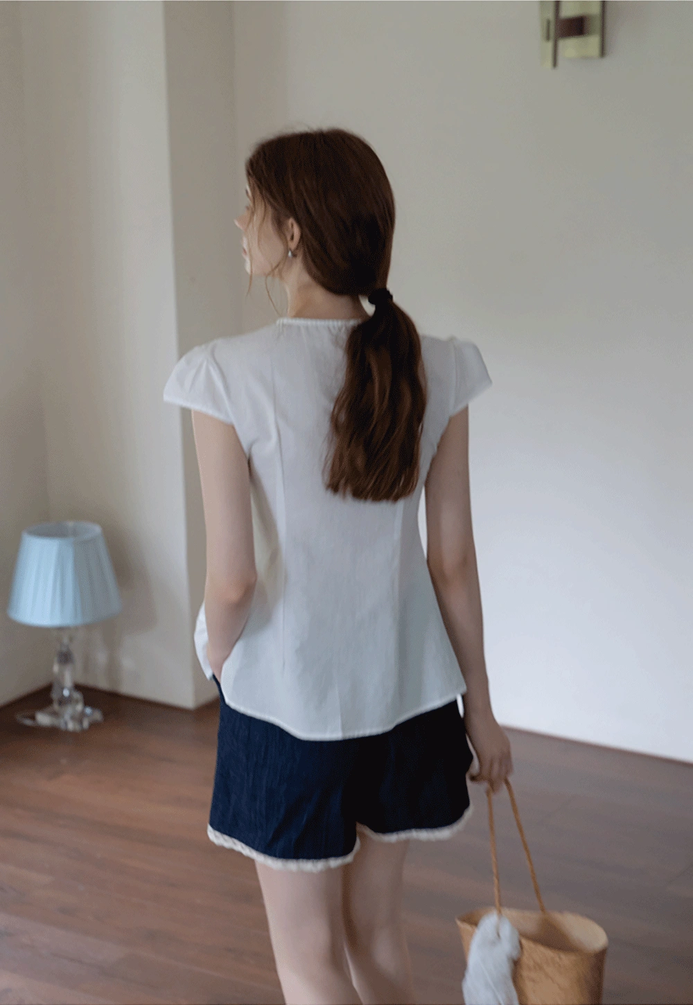 Women's Lace Trim Patchwork Shorts