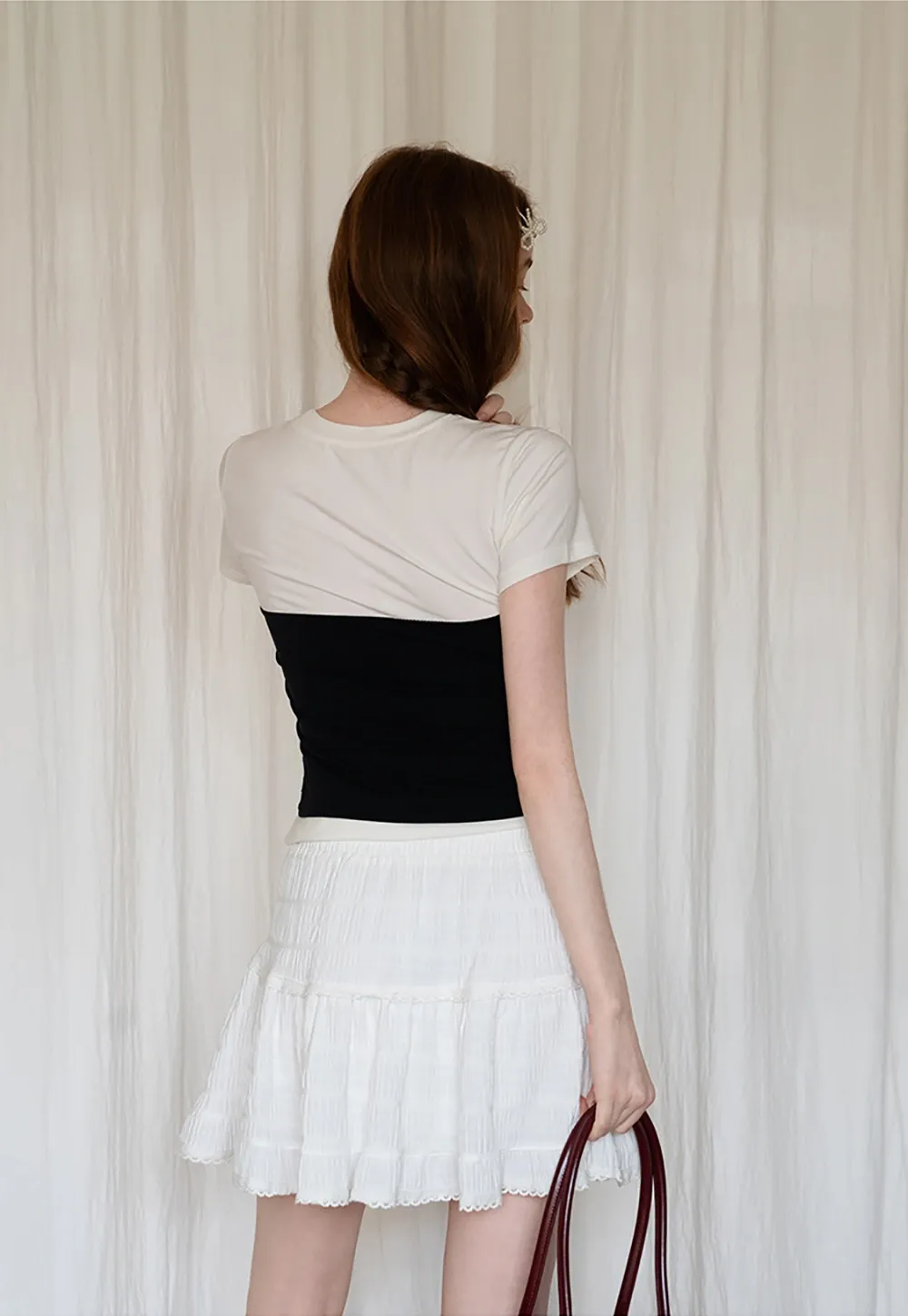Black and White Contrast Tee