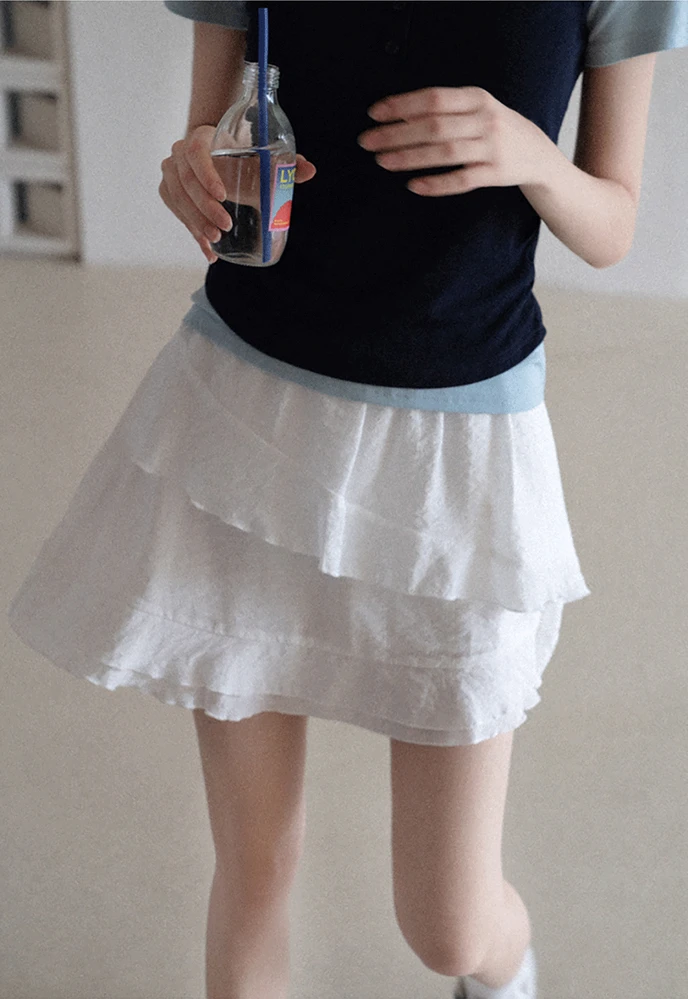 Women’s Asymmetrical Ruffle Mini Skirt