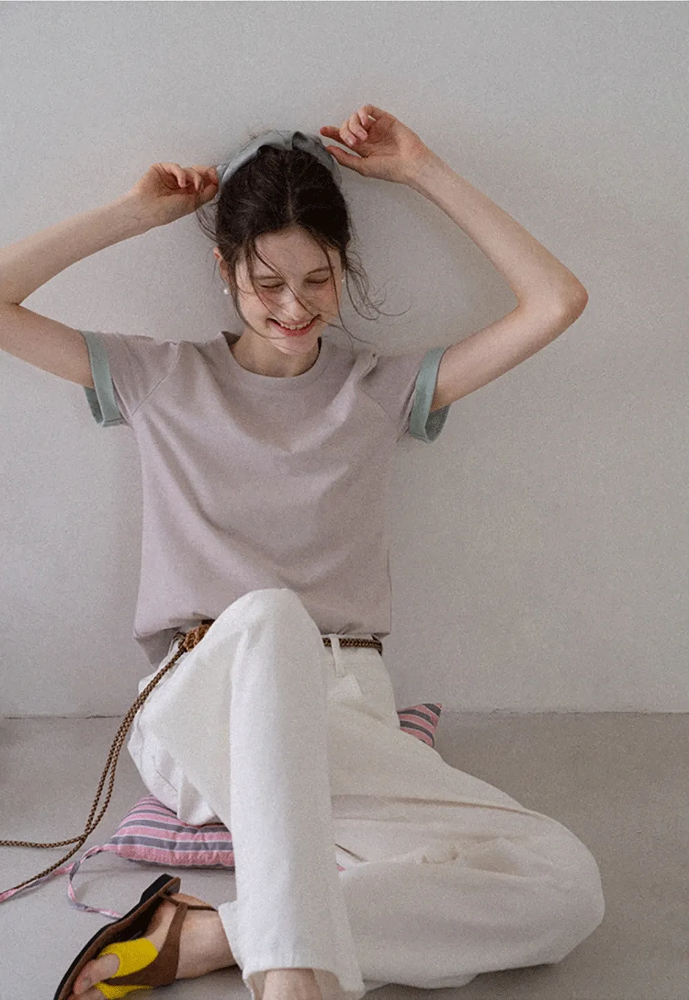 Women's Contrast Trim Crewneck T-Shirt