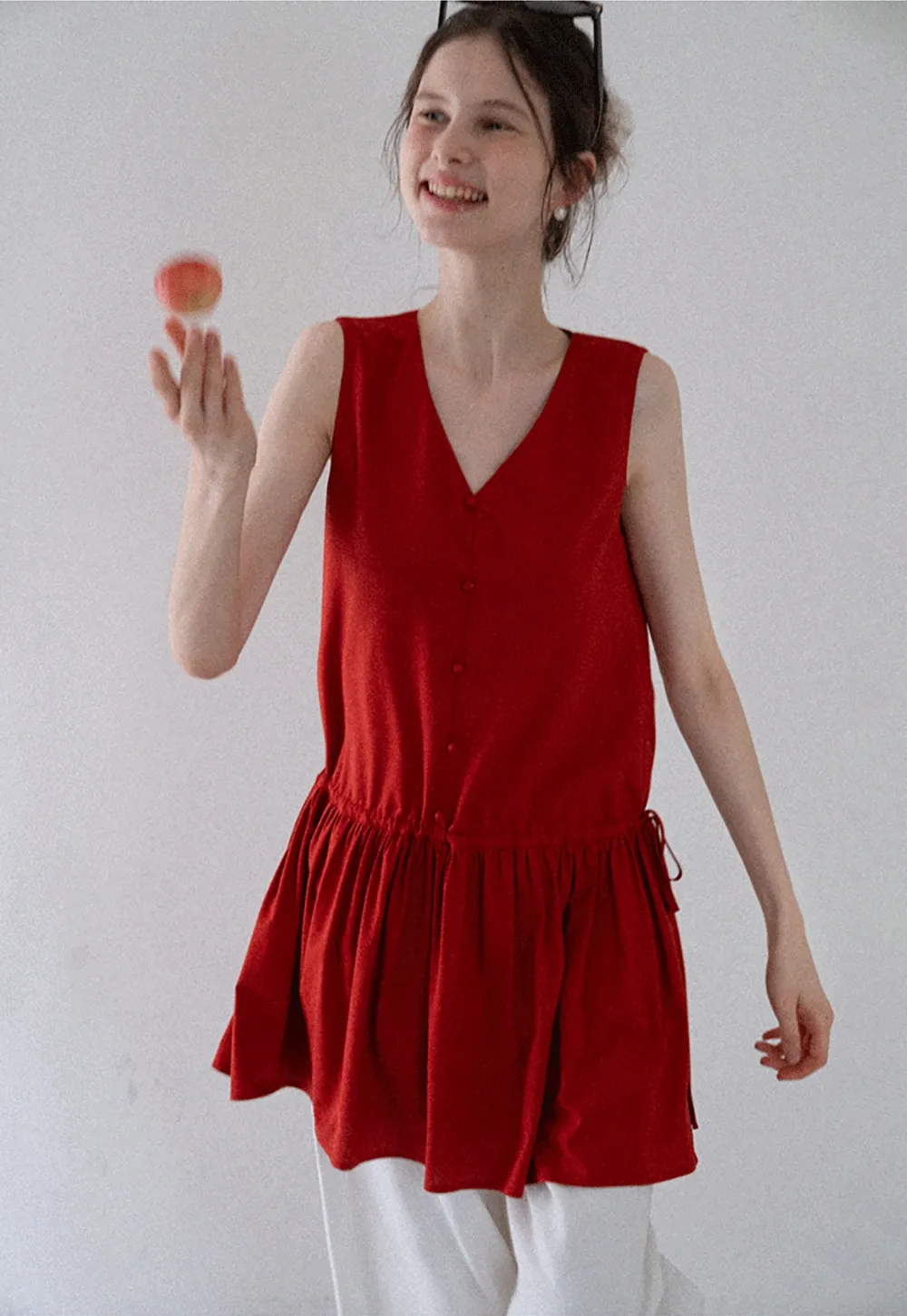 Buttoned Drop-Waist Sundress