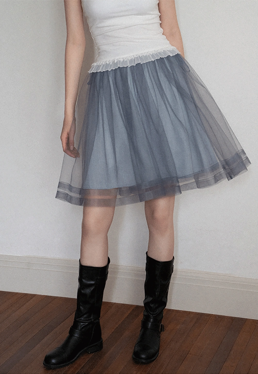 Women's Layered Tulle A-Line Mini Skirt
