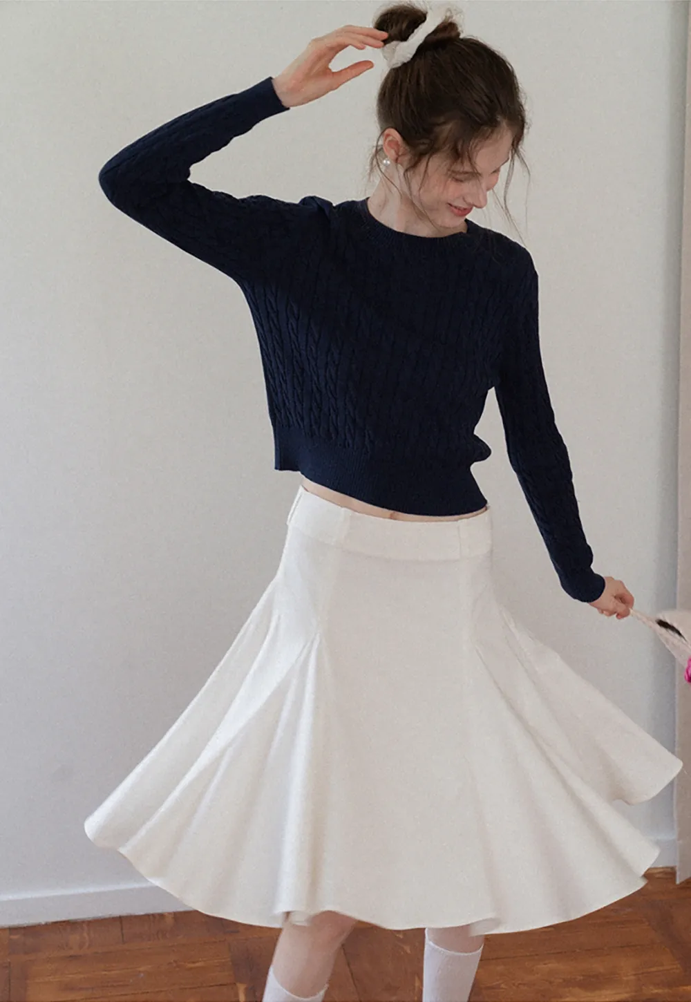 Women's High Waist Flared Skort