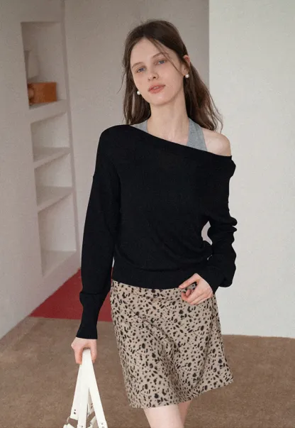 Women's Leopard-Print A-Line Mini Skirt