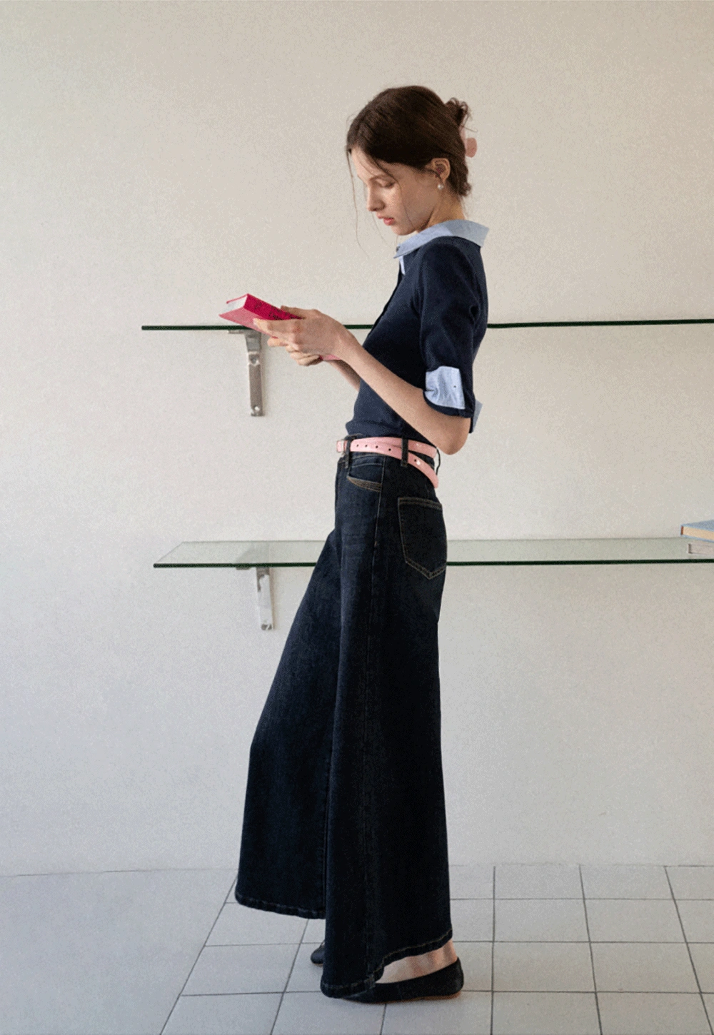 Women's High-Waisted Wide Leg Jeans